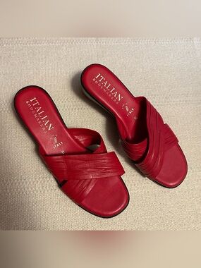 red italian shoemakers kenny sandals